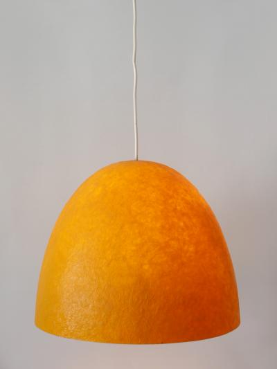 Rare Mid Century Modern Fiberglass Pendant Lamp or Hanging Light Germany 1970s