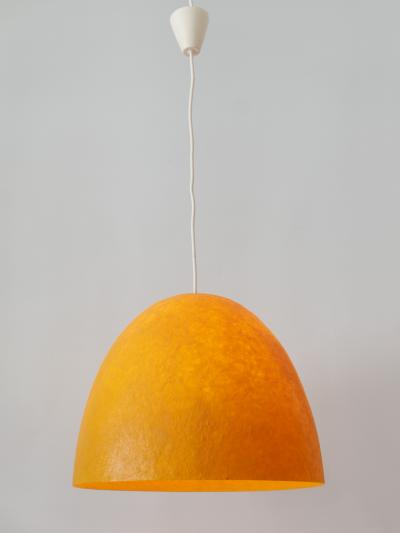 Rare Mid Century Modern Fiberglass Pendant Lamp or Hanging Light Germany 1970s