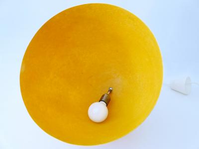 Rare Mid Century Modern Fiberglass Pendant Lamp or Hanging Light Germany 1970s