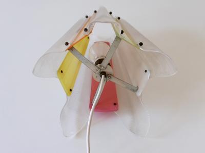 Rare Mid Century Modern Multi Colored Lucite Pendant Lamp Germany 1960s