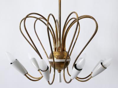 Rare Mid Century Modern Nine Flamed Sputnik Chandelier or Pendant Lamp 1950s