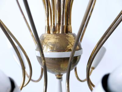 Rare Mid Century Modern Nine Flamed Sputnik Chandelier or Pendant Lamp 1950s