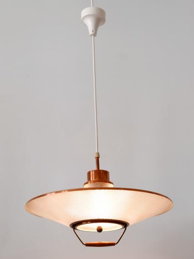 Rare Mid Century Modern Scandinavian Copper Pendant Lamp or Hanging Light 1960s