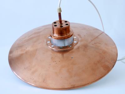 Rare Mid Century Modern Scandinavian Copper Pendant Lamp or Hanging Light 1960s