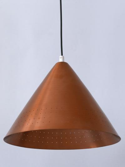 Rare Mid Century Modern Scandinavian Copper Pendant Lamp or Hanging Light 1960s