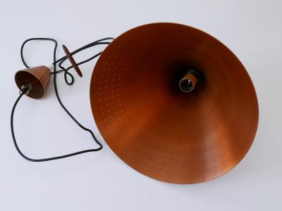 Rare Mid Century Modern Scandinavian Copper Pendant Lamp or Hanging Light 1960s