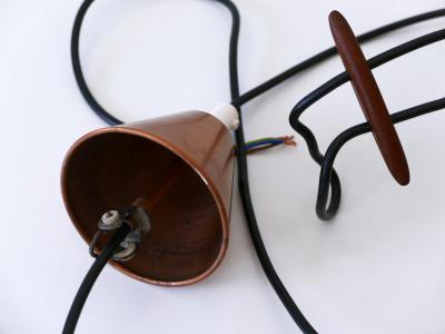 Rare Mid Century Modern Scandinavian Copper Pendant Lamp or Hanging Light 1960s