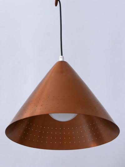 Rare Mid Century Modern Scandinavian Copper Pendant Lamp or Hanging Light 1960s