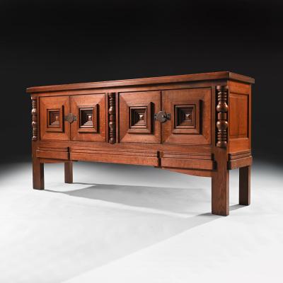 Rare Model Charles Dudouyt Mid 20th Century French Art Deco Oak Sideboard