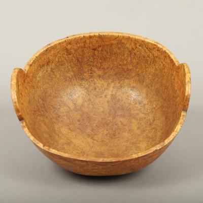 Rare Native American Burl Ash Bowl with Handles