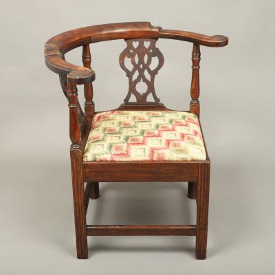 Rare Oversized Chippendale Corner Chair