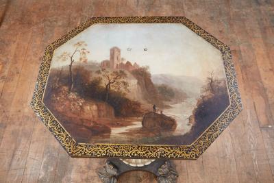 Rare Painted Iron Table