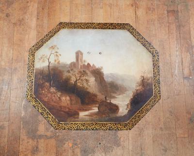 Rare Painted Iron Table