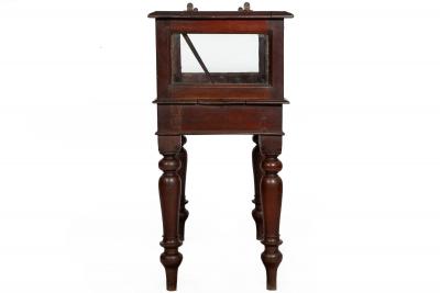 Rare Pair of Anglo Indian Teak Vitrine Display Tables Cabinets 19th century