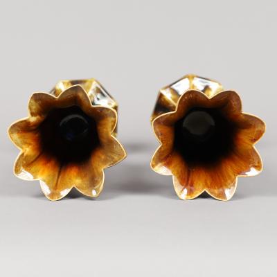 Rare Pair of Bennington Tulip Vases