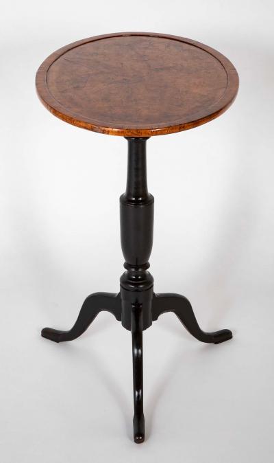 Rare Pair of Burl Elm Oval Tilt Top Stands