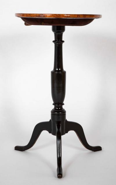 Rare Pair of Burl Elm Oval Tilt Top Stands