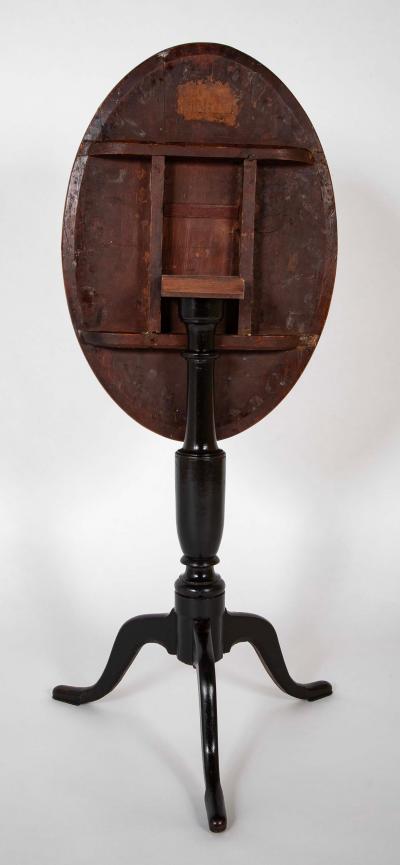 Rare Pair of Burl Elm Oval Tilt Top Stands