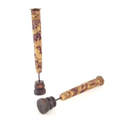Rare Pair of Chinese Giltwood Candle Stands circa 1830