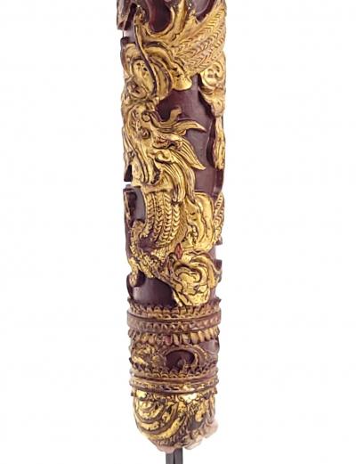 Rare Pair of Chinese Giltwood Candle Stands circa 1830