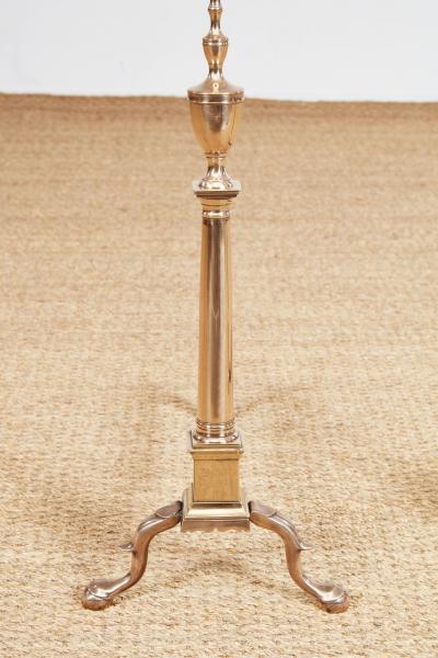 Rare Pair of Federal Bell Metal Andirons