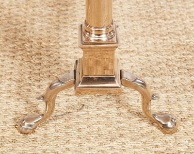 Rare Pair of Federal Bell Metal Andirons