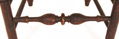 Rare Pair of Five Slat Ladderback Side Chairs