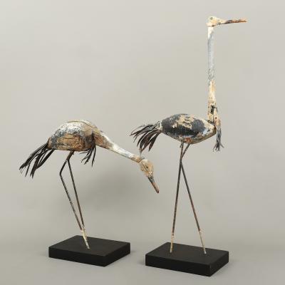 Rare Pair of Folk Art Deron Decoys