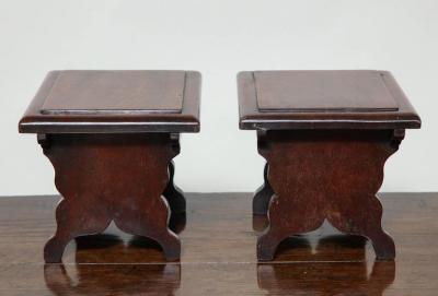 Rare Pair of Georgian Dresser Stools