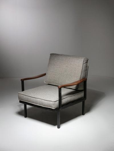 Rare Pair of Lounge Chairs Model P24 by Osvaldo Borsani for Tecno