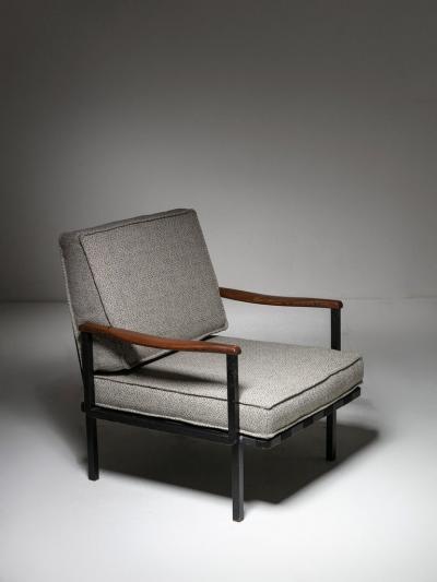 Rare Pair of Lounge Chairs Model P24 by Osvaldo Borsani for Tecno