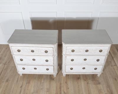 Rare Pair of Swedish Painted Chests circa 1880