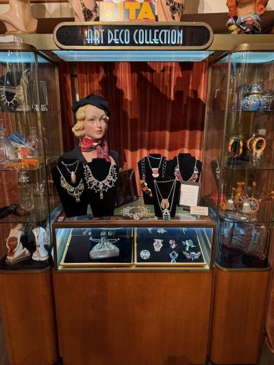 Rare Parker Pen Streamlined Art Deco Display Case w Brass Towers Walnut Base