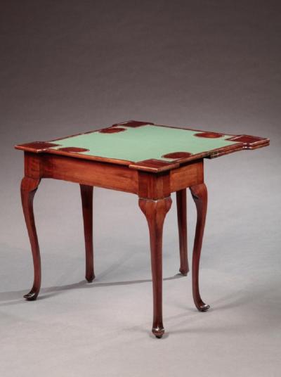 Rare Queen Anne Five Legged Triple Top Card Table