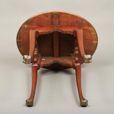 Rare Queen Anne Oval Top Tea Table