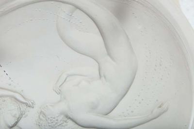 Rare R Lalique Chandelier Deux Sirenes 