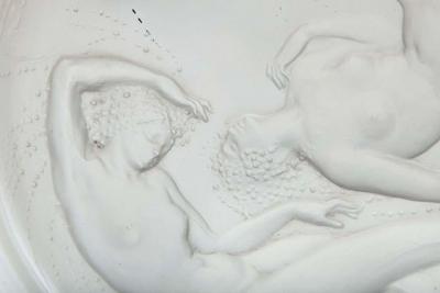 Rare R Lalique Chandelier Deux Sirenes 