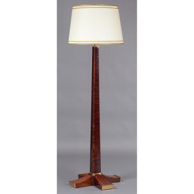 Rare Rosewood Floor Lamp France 1930s
