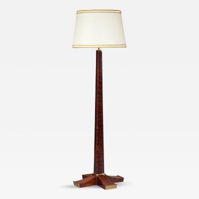 Rare Rosewood Floor Lamp France 1930s