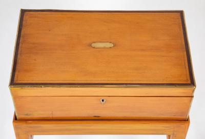 Rare Satinwood Lap Desk on Matching Stand