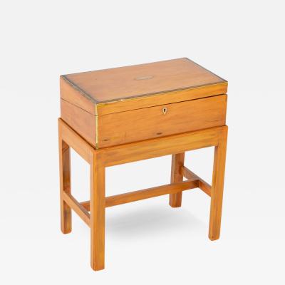 Rare Satinwood Lap Desk on Matching Stand
