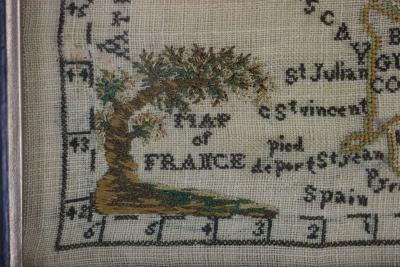 Rare Set of 3 Map Samplers by A Charles Italy Spain France