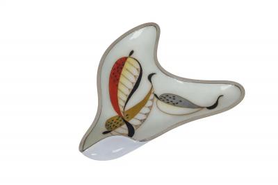 Rare Set of Seven Japanese Cloisonn Enamel Sashimi Plates In Box Ando Jubei