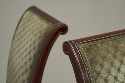 Rare Set of Twelve Early 19th Century Empire Dining Chairs in Mahogany