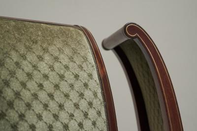 Rare Set of Twelve Early 19th Century Empire Dining Chairs in Mahogany