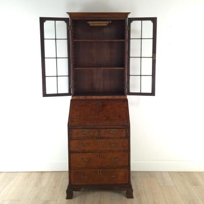 Rare Small George I Walnut Secretary Desk with Hidden Compartments circa 1715