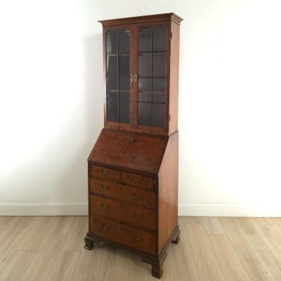 Rare Small George I Walnut Secretary Desk with Hidden Compartments circa 1715