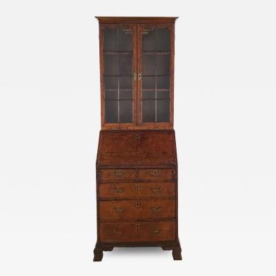 Rare Small George I Walnut Secretary Desk with Hidden Compartments circa 1715