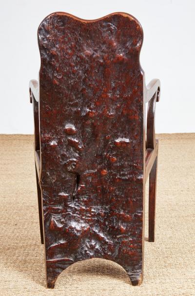 Rare Specimen Burl Oak Chair