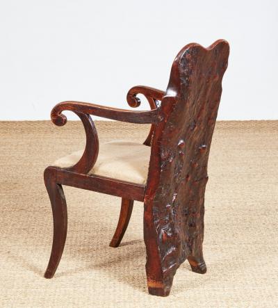 Rare Specimen Burl Oak Chair